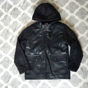 Faux Leather Boys Jacket